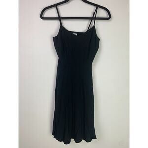 Old Navy Black Petite Spaghetti Strap Fit & Flare Dress Size S